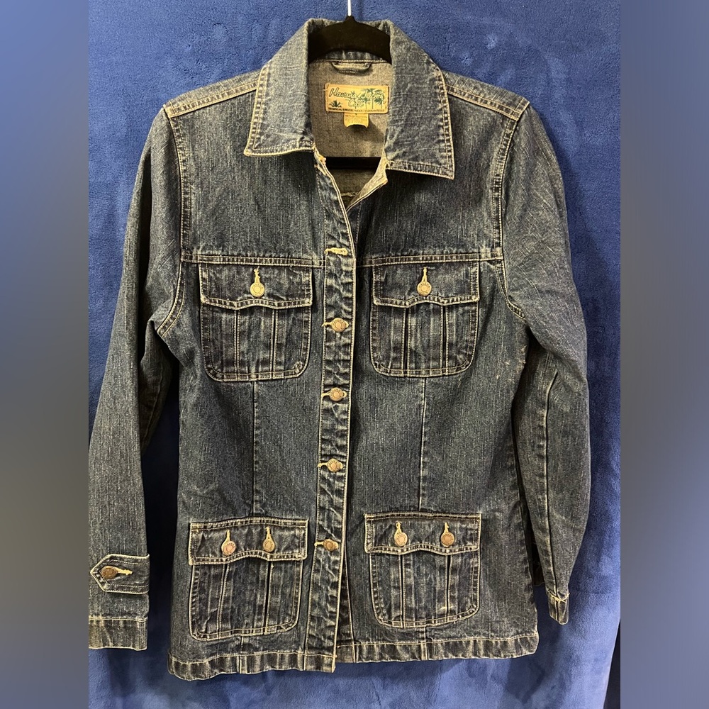 Denim Jacket with Button Details